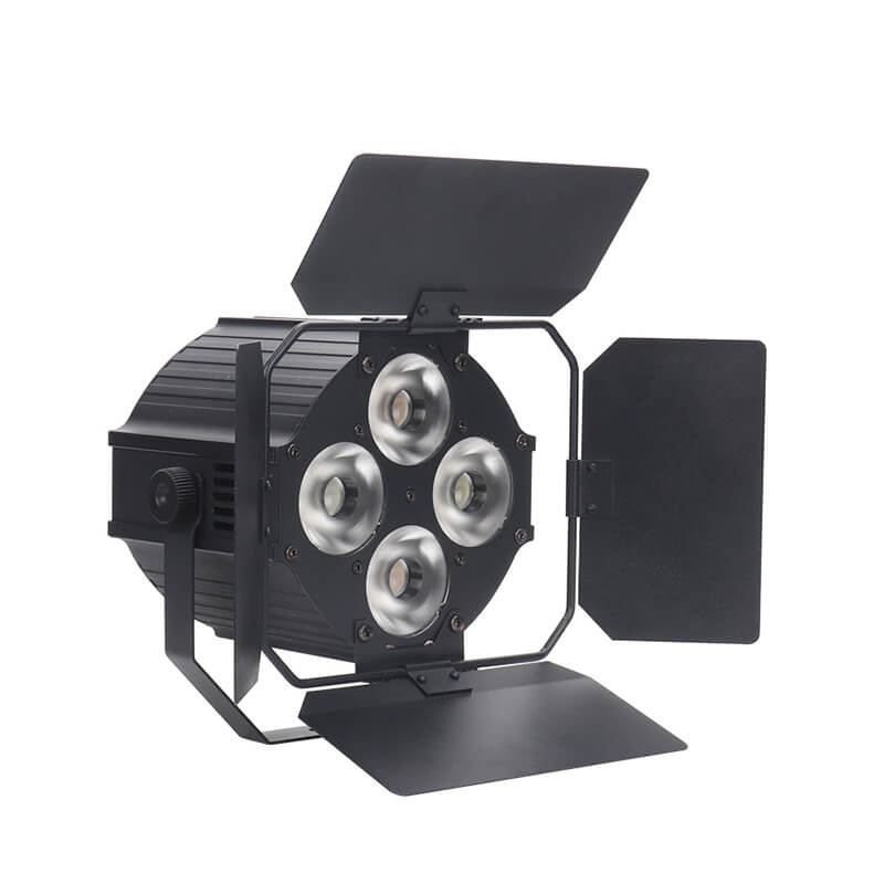 COB-Licht mit Scheunentüren, 4 LED-Par-Lichter, DMX512, professionelle DJ-Par-Lichter, Strahler für Theater, Studio, Fotostudio, Heimdekoration, Party, Kirche, Event, Hochzeit 