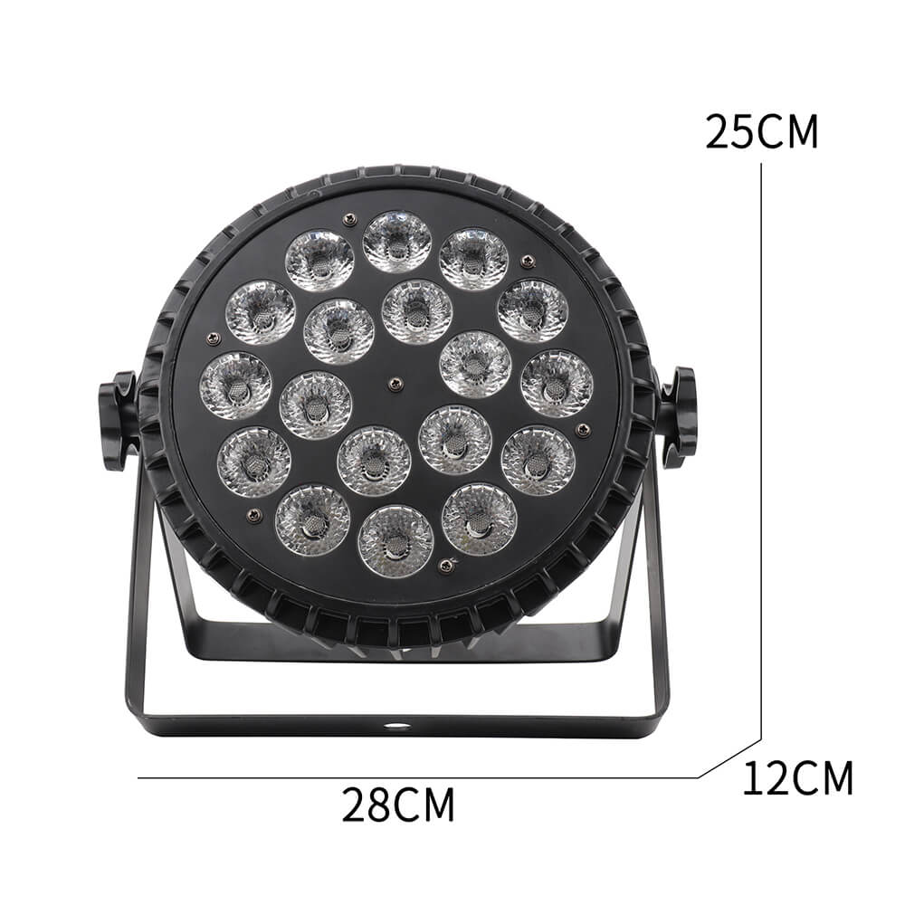 180W LED Stage Par Lights, RGBW 18 LED Uplights by DMX Control and Sound Activated Uplighting for DJ Disco Club Festival Wedding Party Church Stage Lighting