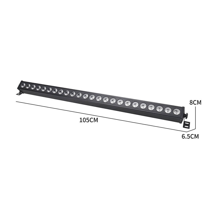 LED Stage Wash Light Bar - 80W 24LEDs RGB 3in 1 Professional DJ Lights with Sound Activated by DMX Control Uplights for Church Wedding Halloween Christmas Events Birthday Party Lighting