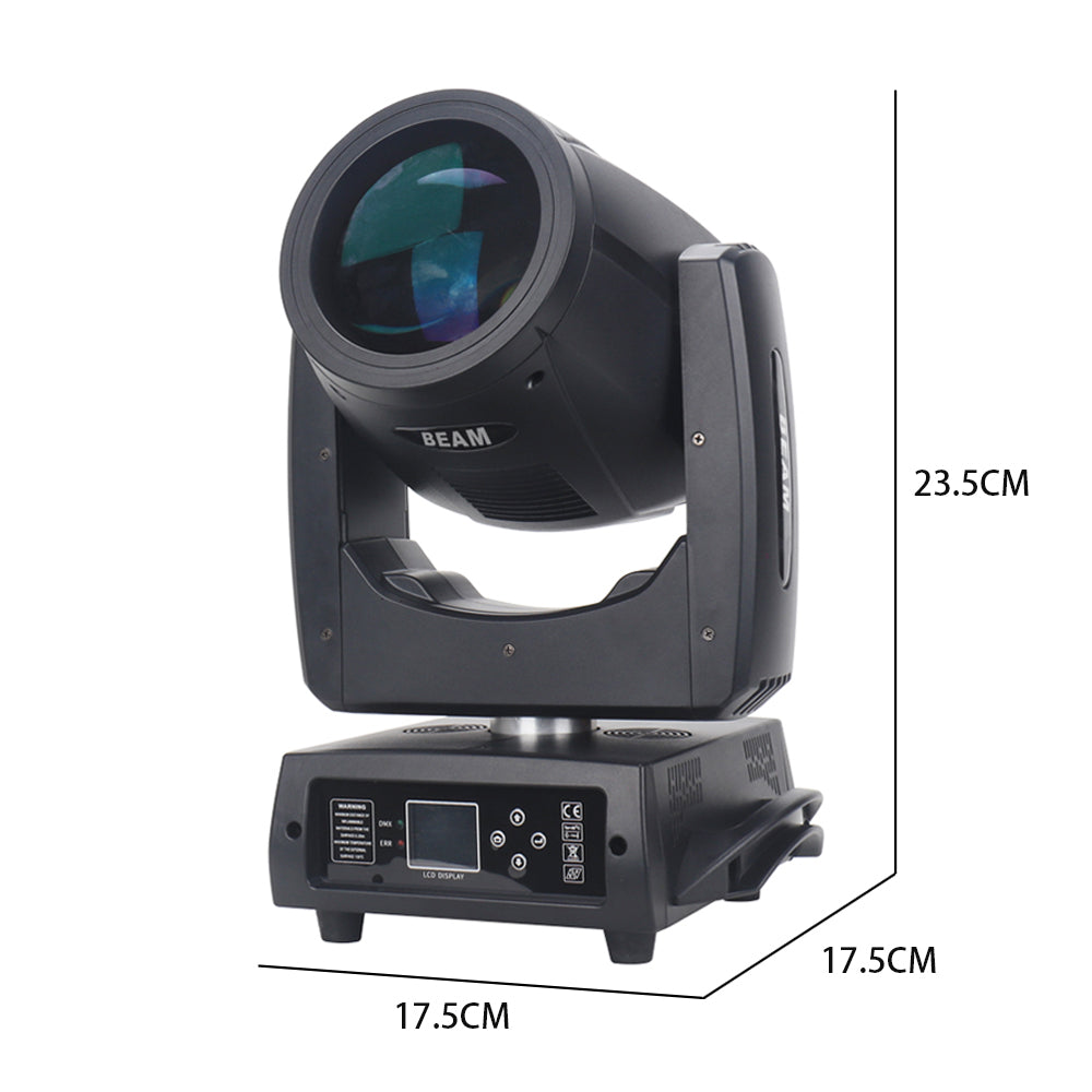 7R 230W Beam Moving Head Light - 17 Gobos RGBW Beam Lights - 14 Colors Led Moving Head Light Dj Lights - 16CH DMX512 Sound Control for Church Wedding Disco Party