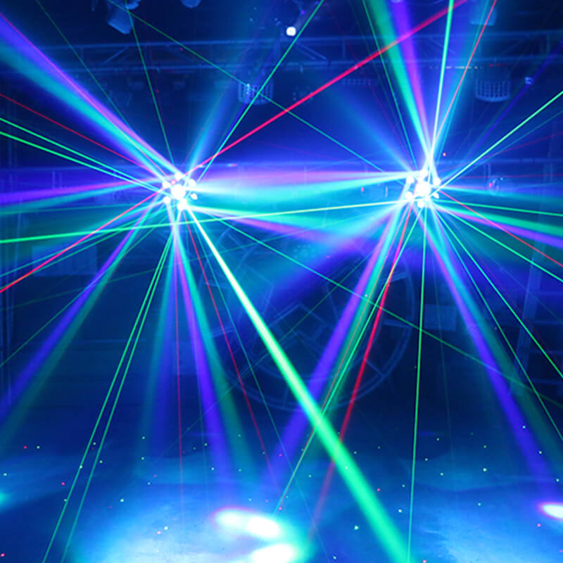 6 Eyes Moving Head Beam Stage Light,150W RGBW Stage DJ Party Lights, Effect Stage Lamp by Remote and DMX Control for DJ Club Disco