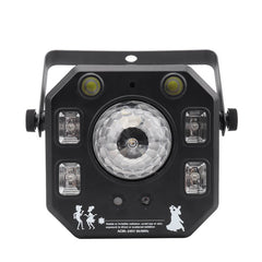 Disco Light Party Light, DJ Lights 4in1 with Disco Ball, LED Pattern Lights, Strobe Light, Sound Activated Stage Lights Compatible with DMX Control for Home Dance Wedding Event Party