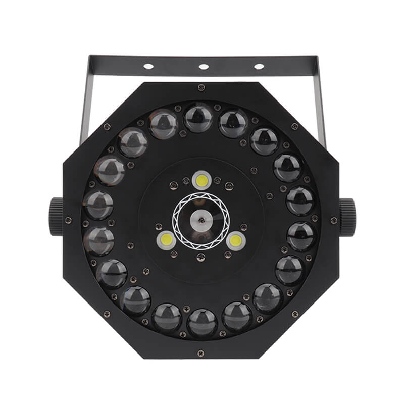 Disco Light Party Light, DJ Lights 3in1 with Disco Ball, LED Strobe Light, Sound Activated Stage Lights Compatible with DMX Control for Home Dance Wedding Event Party