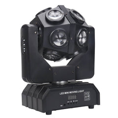 Moving Head Beam Light 120W LED RGBW 360°Rotation Moving Head Light DJ Lights DMX 512 with Sound Activated for Stage Lighting Party Disco Club Wedding