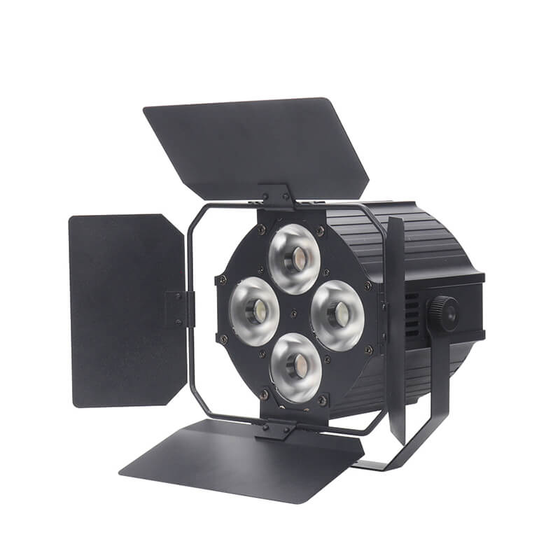 COB-Licht mit Scheunentüren, 4 LED-Par-Lichter, DMX512, professionelle DJ-Par-Lichter, Strahler für Theater, Studio, Fotostudio, Heimdekoration, Party, Kirche, Event, Hochzeit 