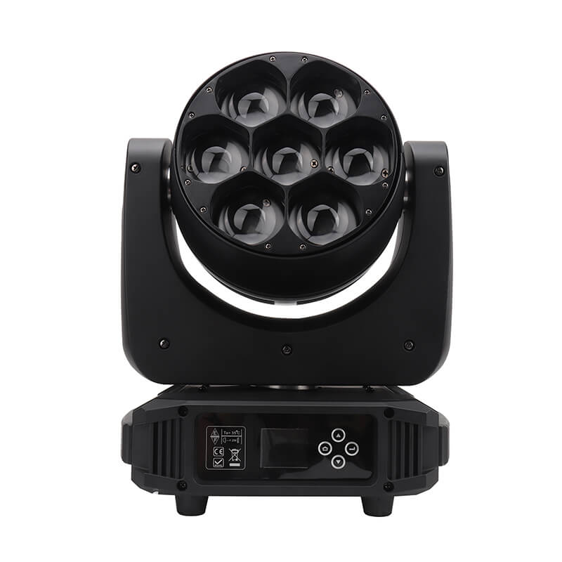 7x40W Bee Eye Moving Head DJ Light, 280W LED RGBW Stage Light Rotate Beam Spot Effect, DMX Sound Activated Remote Control for Parties Wedding Bar Church Show (RGBW 4in1)