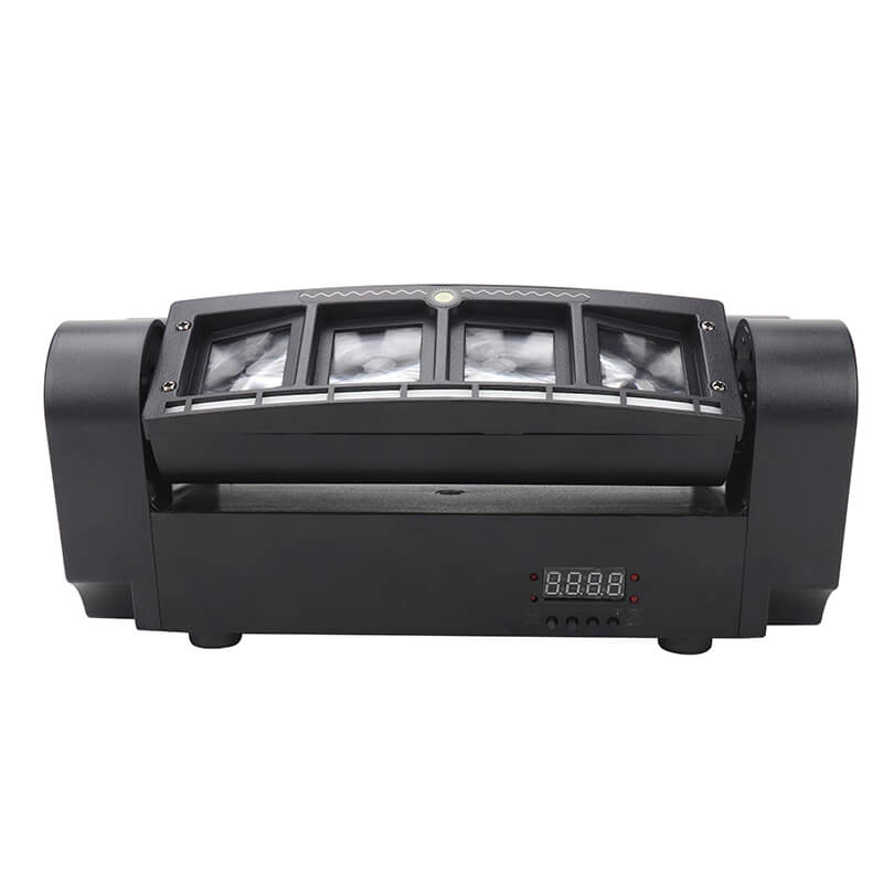 Spider Moving Head Light with 8x3W RGBW LEDs Beam DJ Lights Laser Light and 2 Pixel Light Strips, Sound Activated/DMX-512 Control Perfect for Party Disco Wedding Live Stage Lighting