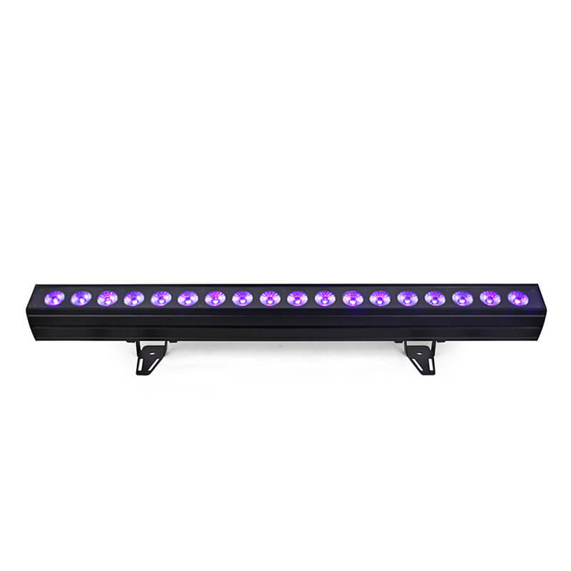 LED Stage Wash Light Bar - 200W 18LEDs RGBW 4in 1 Professional DJ Lights with Sound Activated by DMX Control Uplights for Church Wedding Halloween Christmas Events Birthday Party Lighting