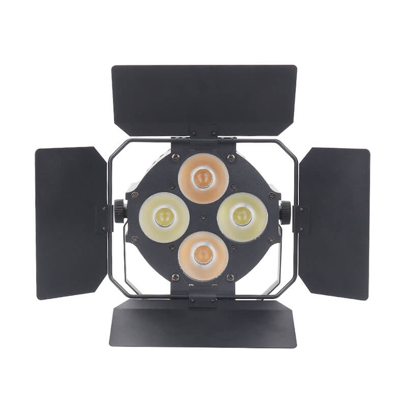 COB-Licht mit Scheunentüren, 4 LED-Par-Lichter, DMX512, professionelle DJ-Par-Lichter, Strahler für Theater, Studio, Fotostudio, Heimdekoration, Party, Kirche, Event, Hochzeit 