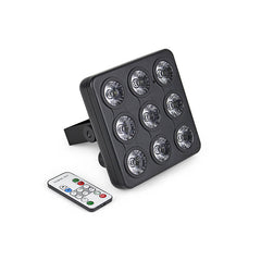 Mini LED Par Light Panel Led plano Mostrar luces de efecto de escenario 9X4W 4IN1 RGBW DJ Disco DMX Led Beam Wash Efecto de iluminación estroboscópica 