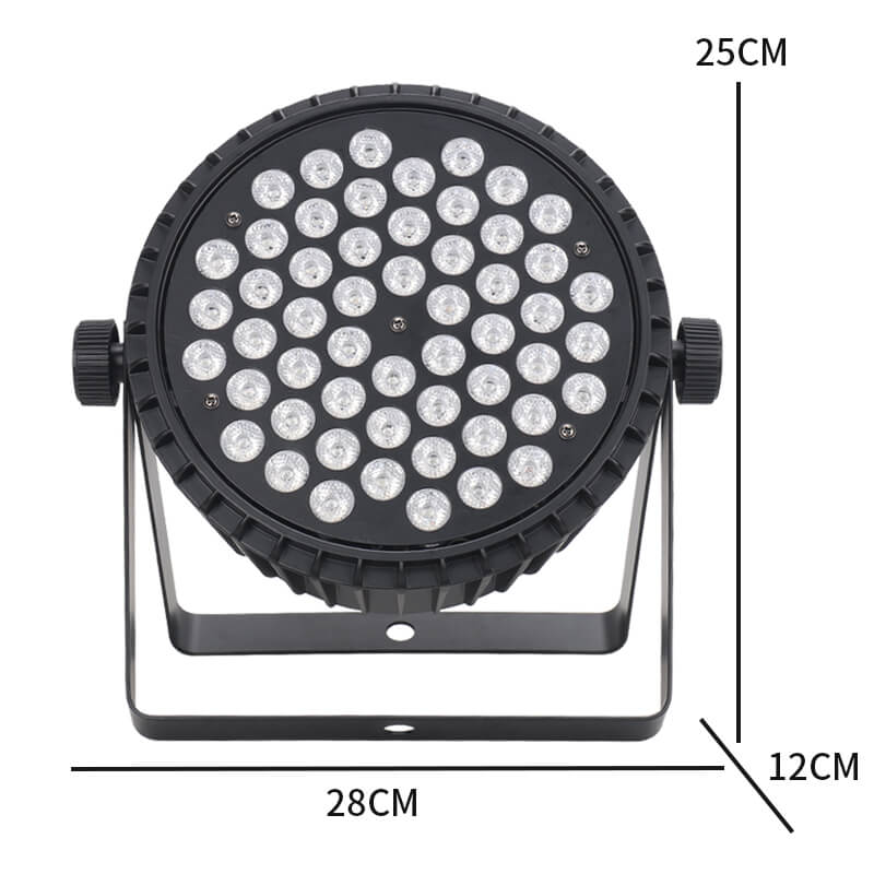 Aluminio 54*3W RGB 3 en 1 Led Par Can Light Dj Disco Party Stage Par Light 