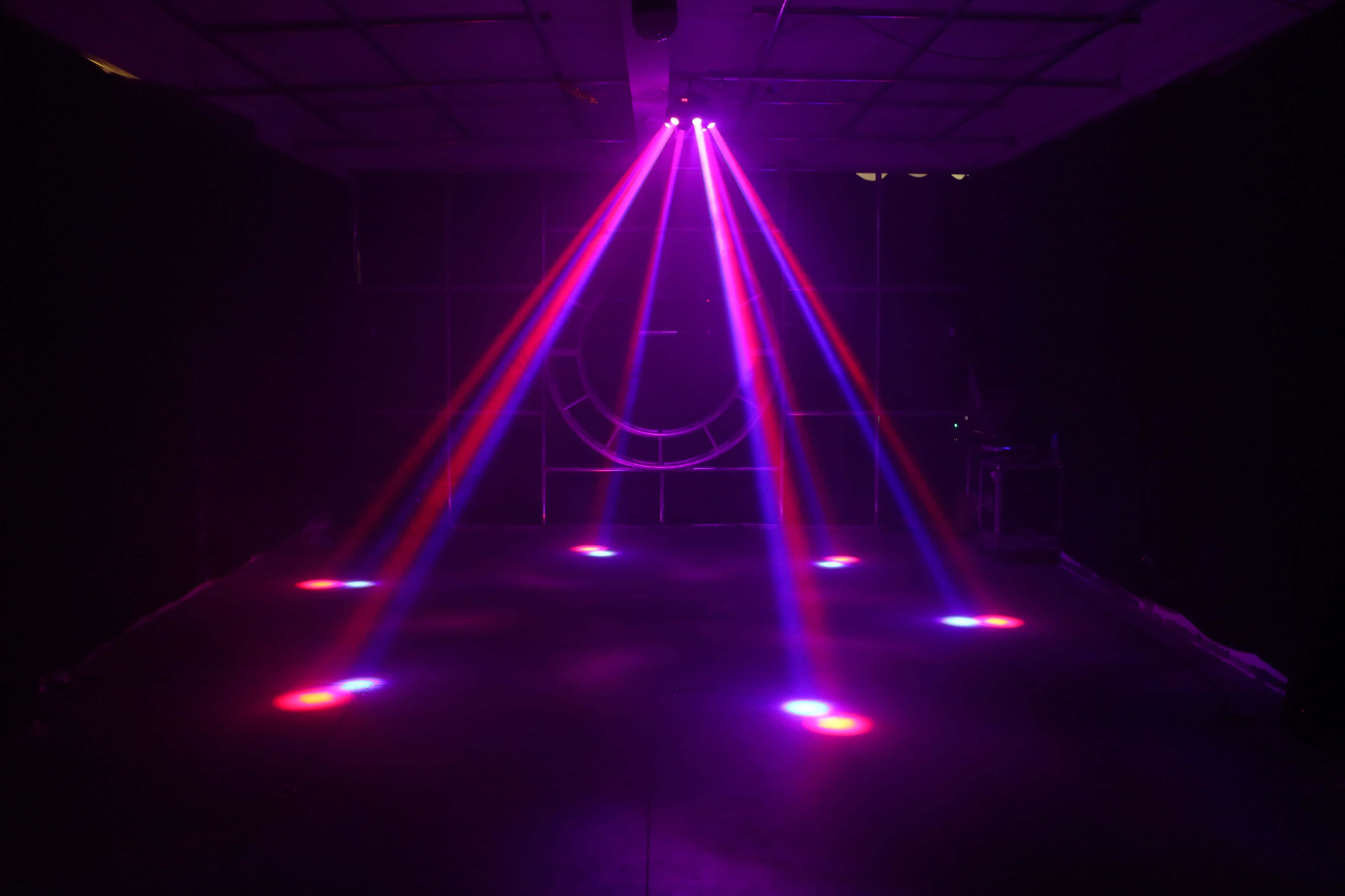 Stage Lights 6 Beams RGBW LED Moving Head Beam Light DMX Party Club Bar Stage Lighting Par Lighting Sound Activated for DJ KTV Disco Party Wedding Concert Festival