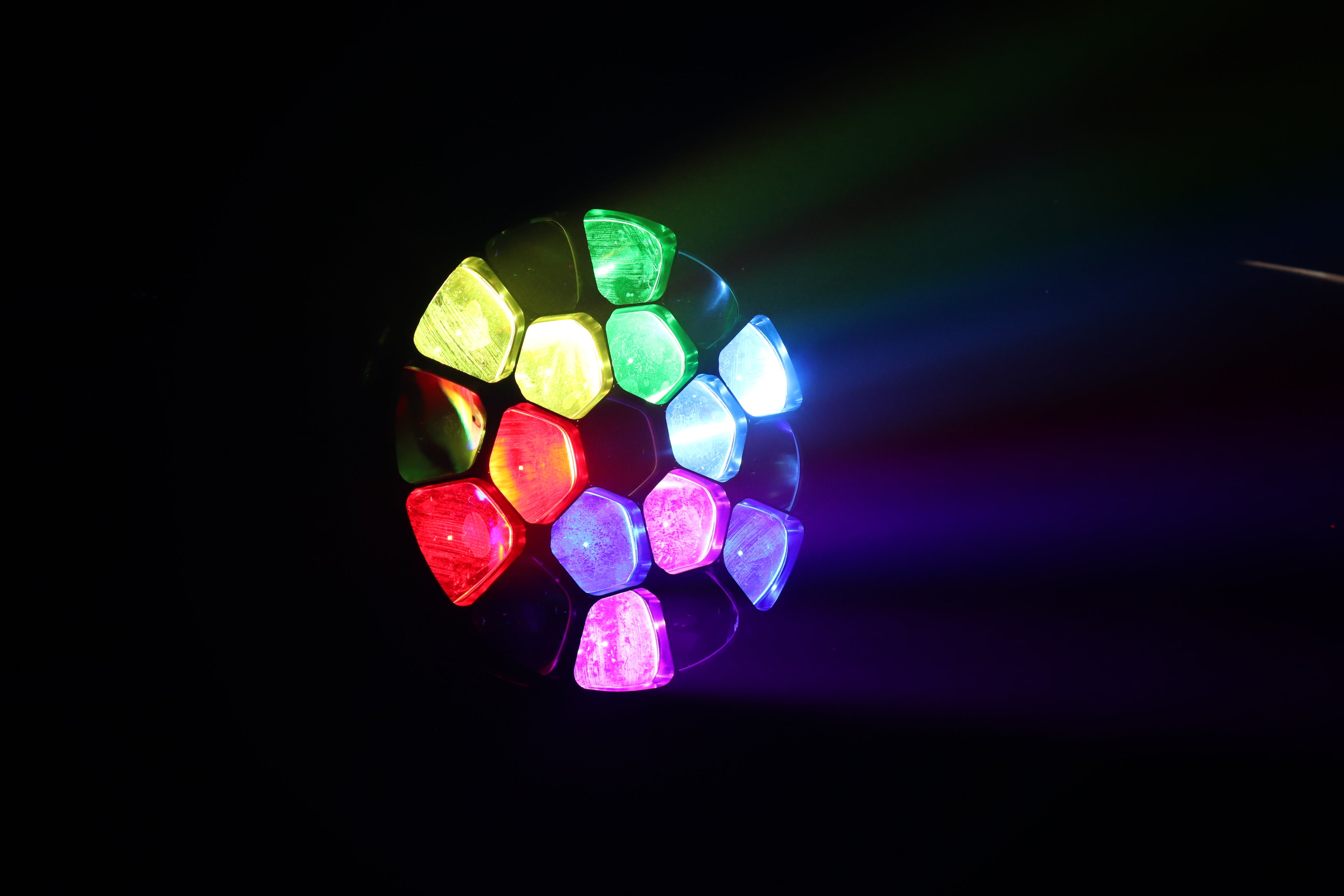 19x15W Moving Head Light LED RGBW 4in1 Beam/Wash/Zoom Effect Stage Lights Professional DMX Control Sound Activated DJ Lights for Chrismas Disco and Nightclub