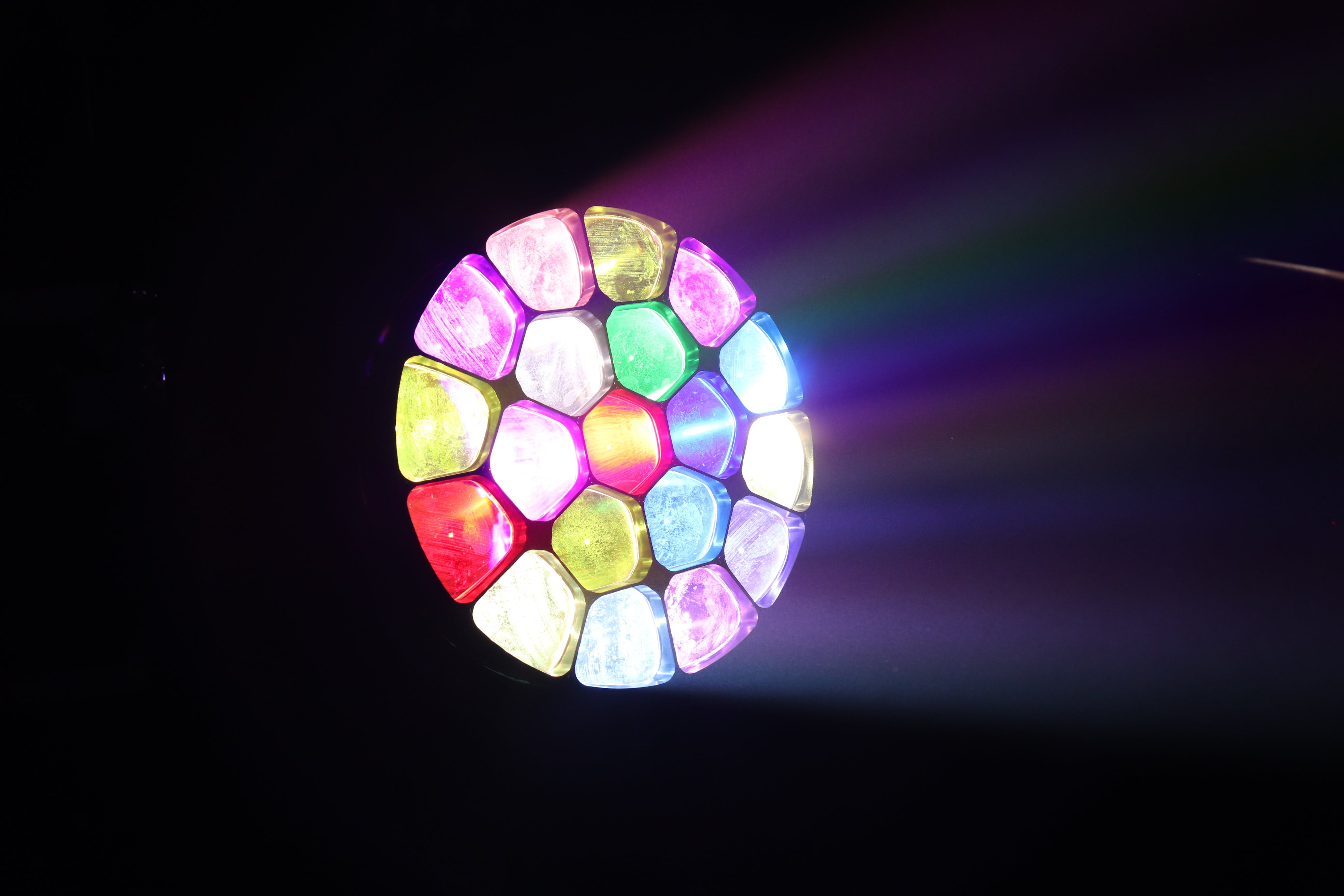 19x15W Moving Head Light LED RGBW 4in1 Beam/Wash/Zoom Effect Stage Lights Professional DMX Control Sound Activated DJ Lights for Chrismas Disco and Nightclub